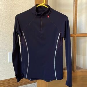 Sweaty Betty Burn Up Run Long Sleeve Top half zip, XS, Black